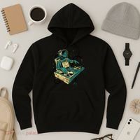 Astronaut Djing Space Hoodie thumb 3