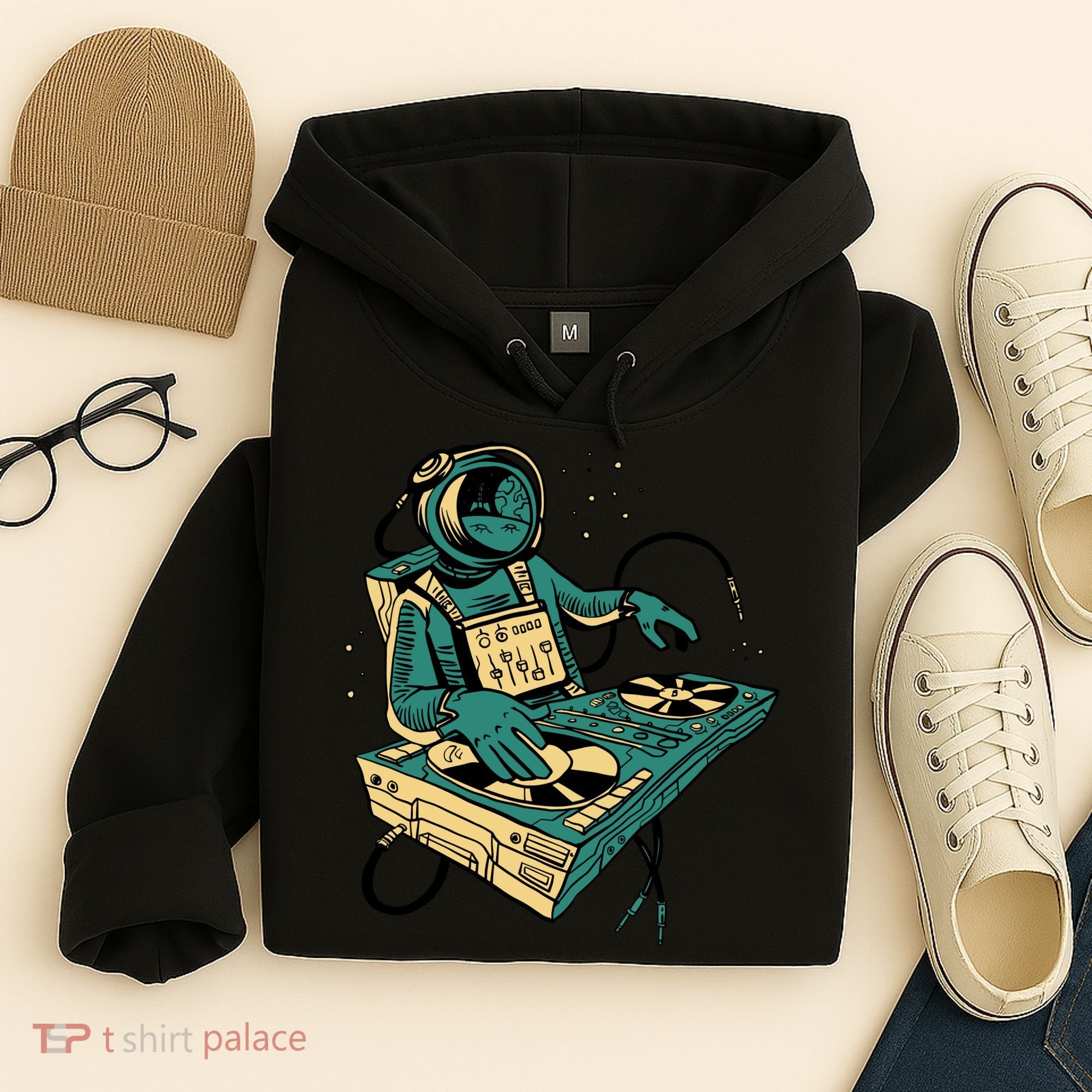 Astronaut Djing Space Hoodie
