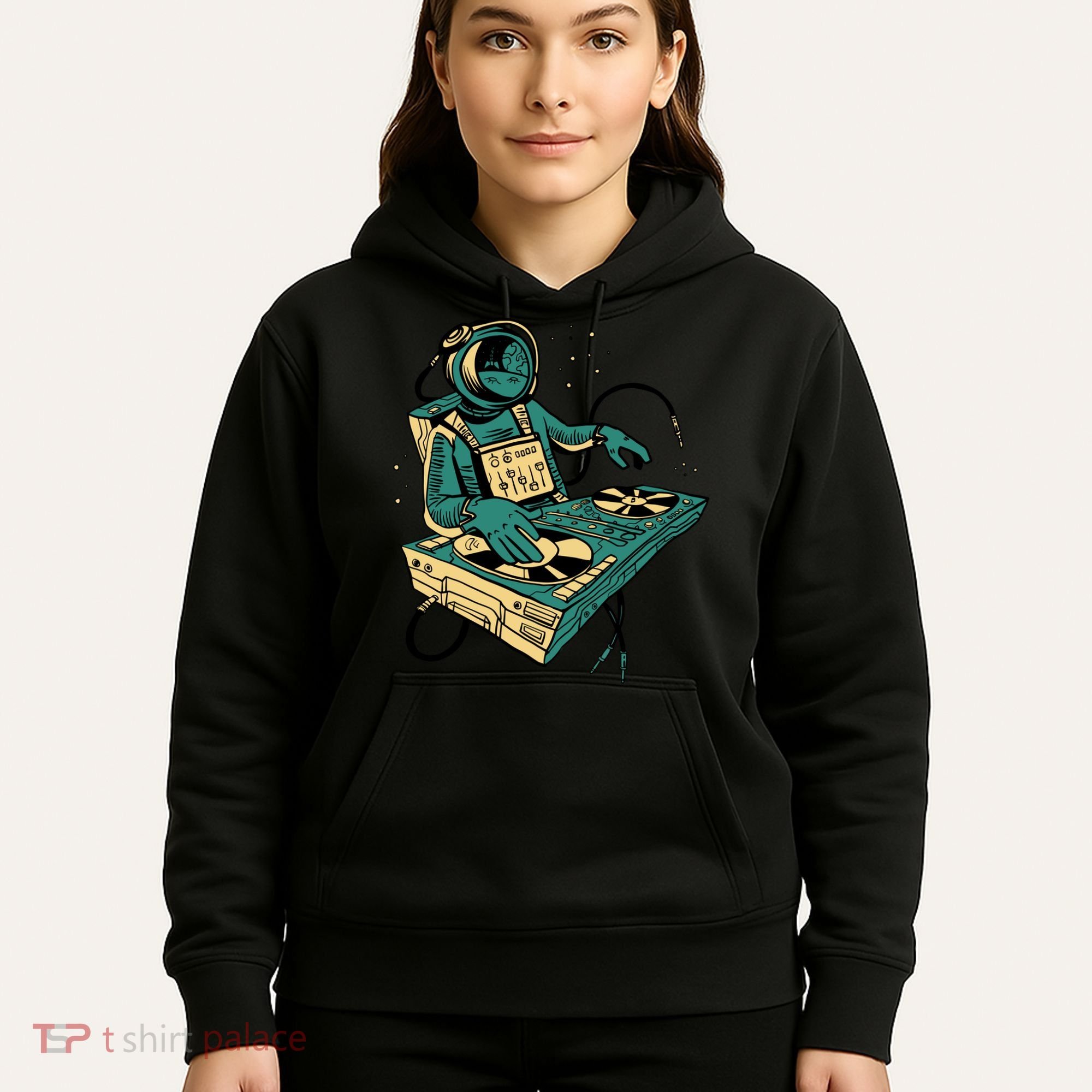 Astronaut Djing Space Hoodie