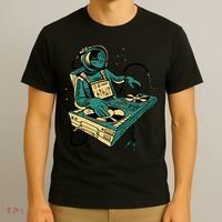 Astronaut Djing Space T-Shirt thumb 3