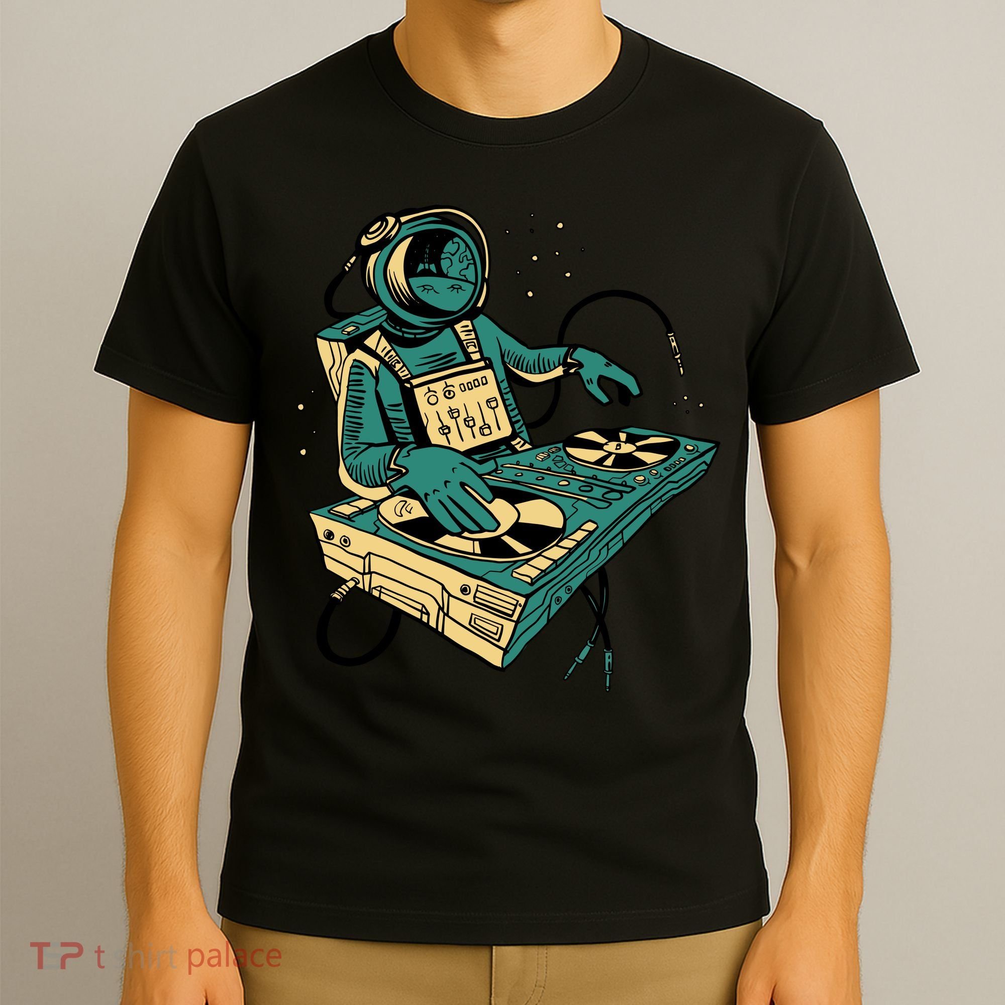 Astronaut Djing Space T-Shirt
