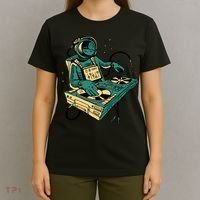 Astronaut Djing Space T-Shirt thumb 4