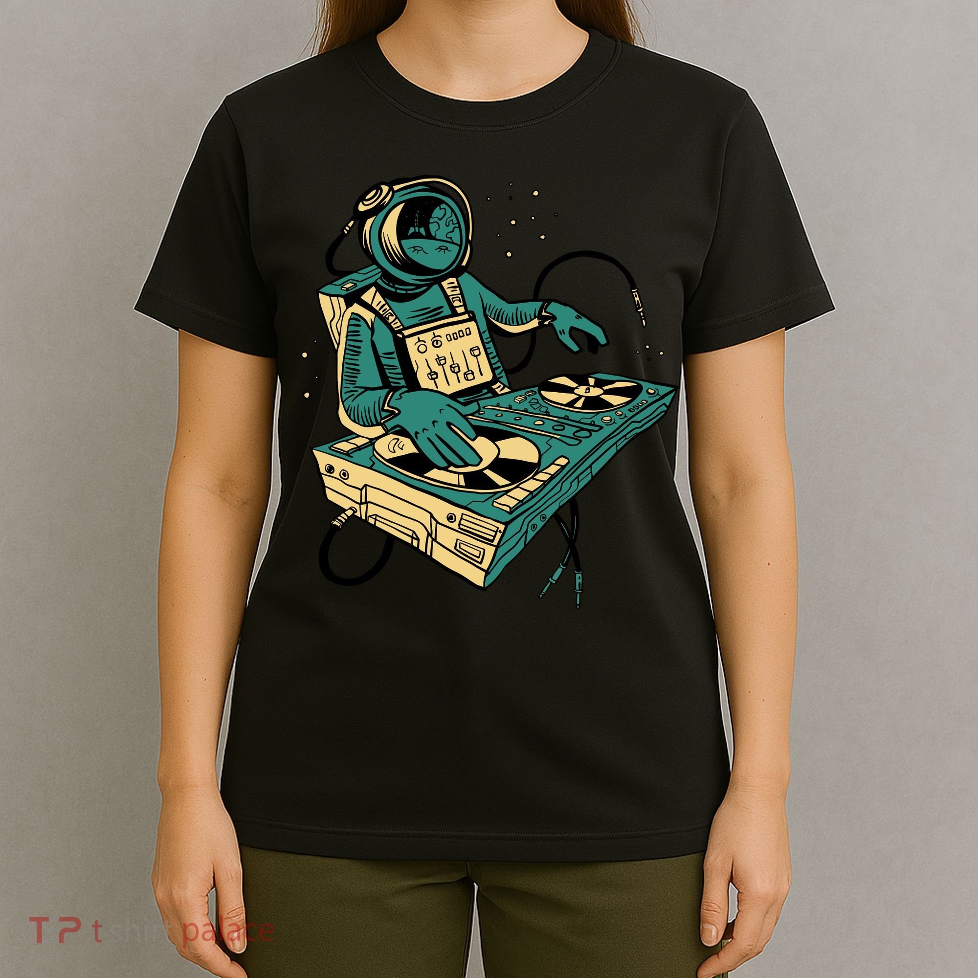 Astronaut Djing Space T-Shirt