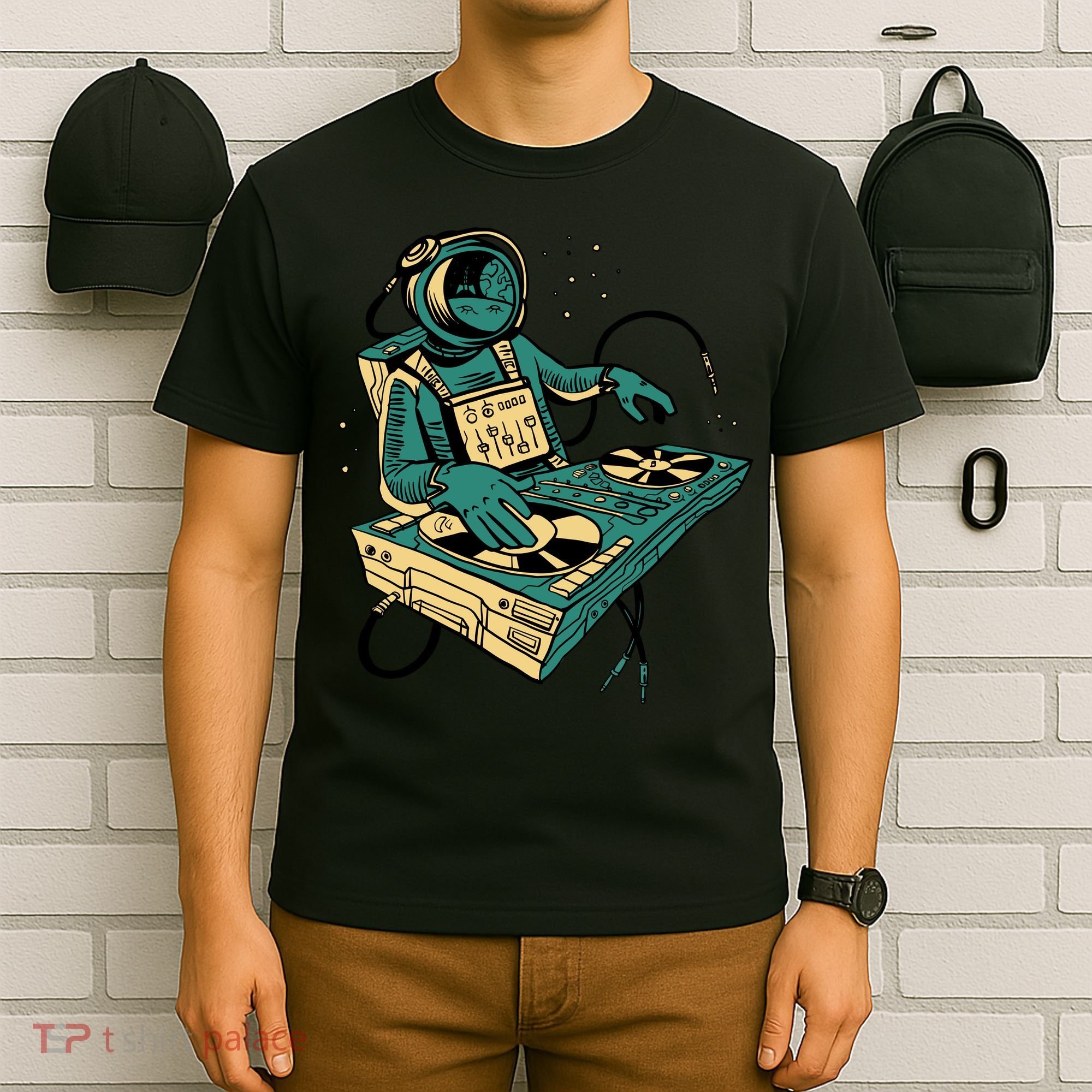 Astronaut Djing Space T-Shirt