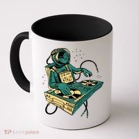 Astronaut Djing Space Coffee Mug thumb 0