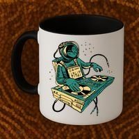 Astronaut Djing Space Coffee Mug thumb 2