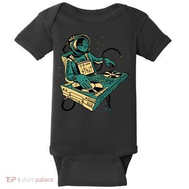 Astronaut Djing Space Baby Bodysuit