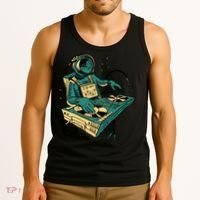 Astronaut Djing Space Tank Top thumb 3