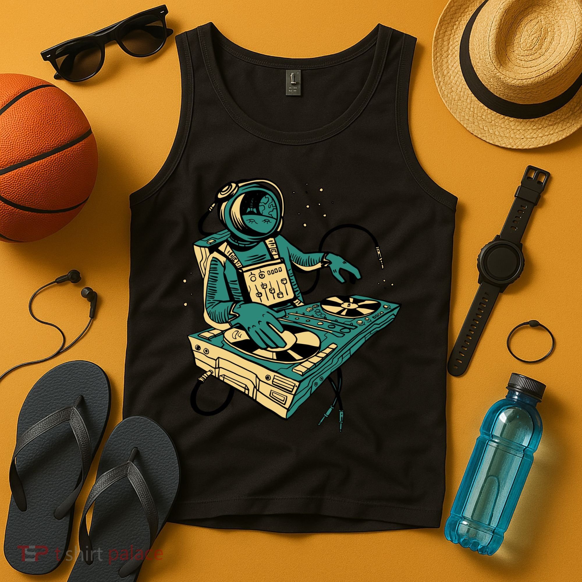 Astronaut Djing Space Tank Top