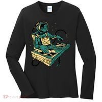 Astronaut Djing Space Women's Long Sleeve Shirt thumb 0