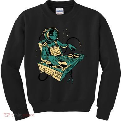 Astronaut Djing Space Kids Sweatshirt