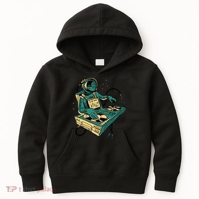 Astronaut Djing Space Kids Hoodie