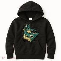 Astronaut Djing Space Kids Hoodie thumb 0