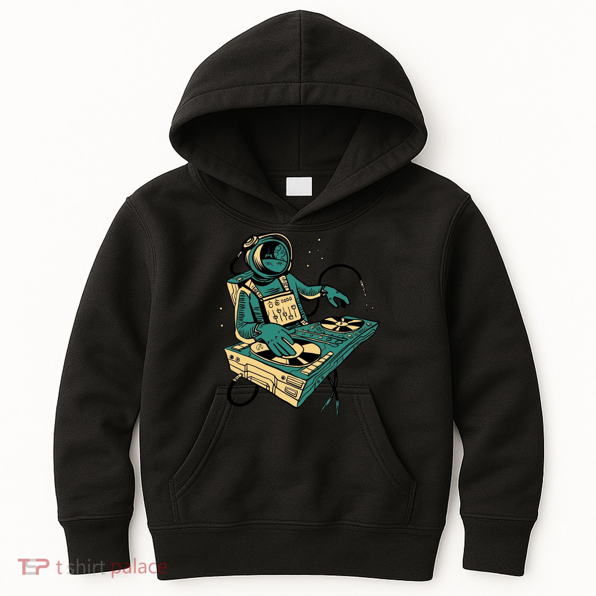 Astronaut Djing Space Kids Hoodie