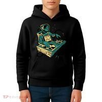 Astronaut Djing Space Kids Hoodie thumb 4