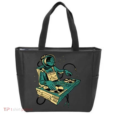 Astronaut Djing Space Tote Bag