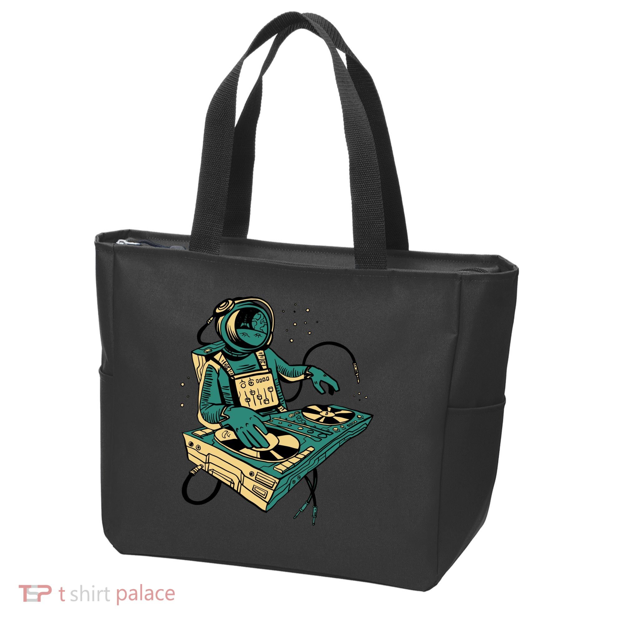 Astronaut Djing Space Tote Bag