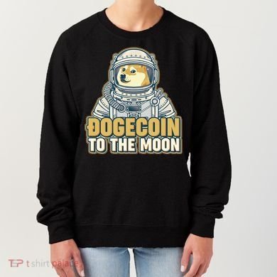 Astronaut Dogecoin To The Moon Crypto Women's Sweatshirt