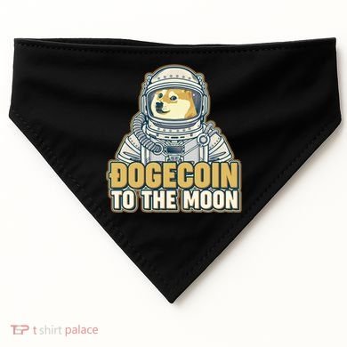 Astronaut Dogecoin To The Moon Crypto USA-Made Doggie Bandana
