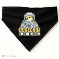 Astronaut Dogecoin To The Moon Crypto USA-Made Doggie Bandana thumb 0