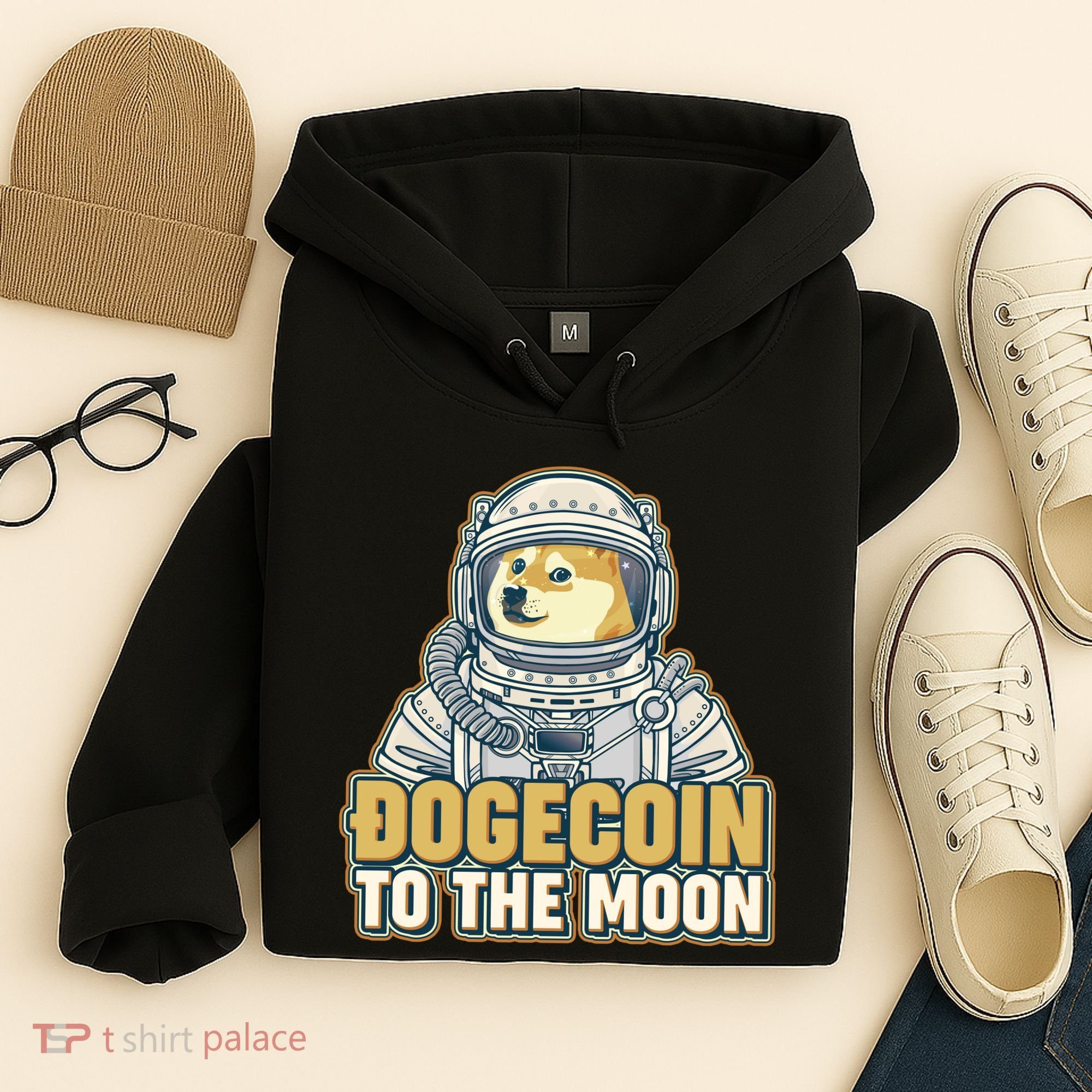 Astronaut Dogecoin To The Moon Crypto Hoodie