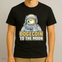 Astronaut Dogecoin To The Moon Crypto T-Shirt thumb 3