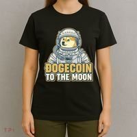 Astronaut Dogecoin To The Moon Crypto T-Shirt thumb 4