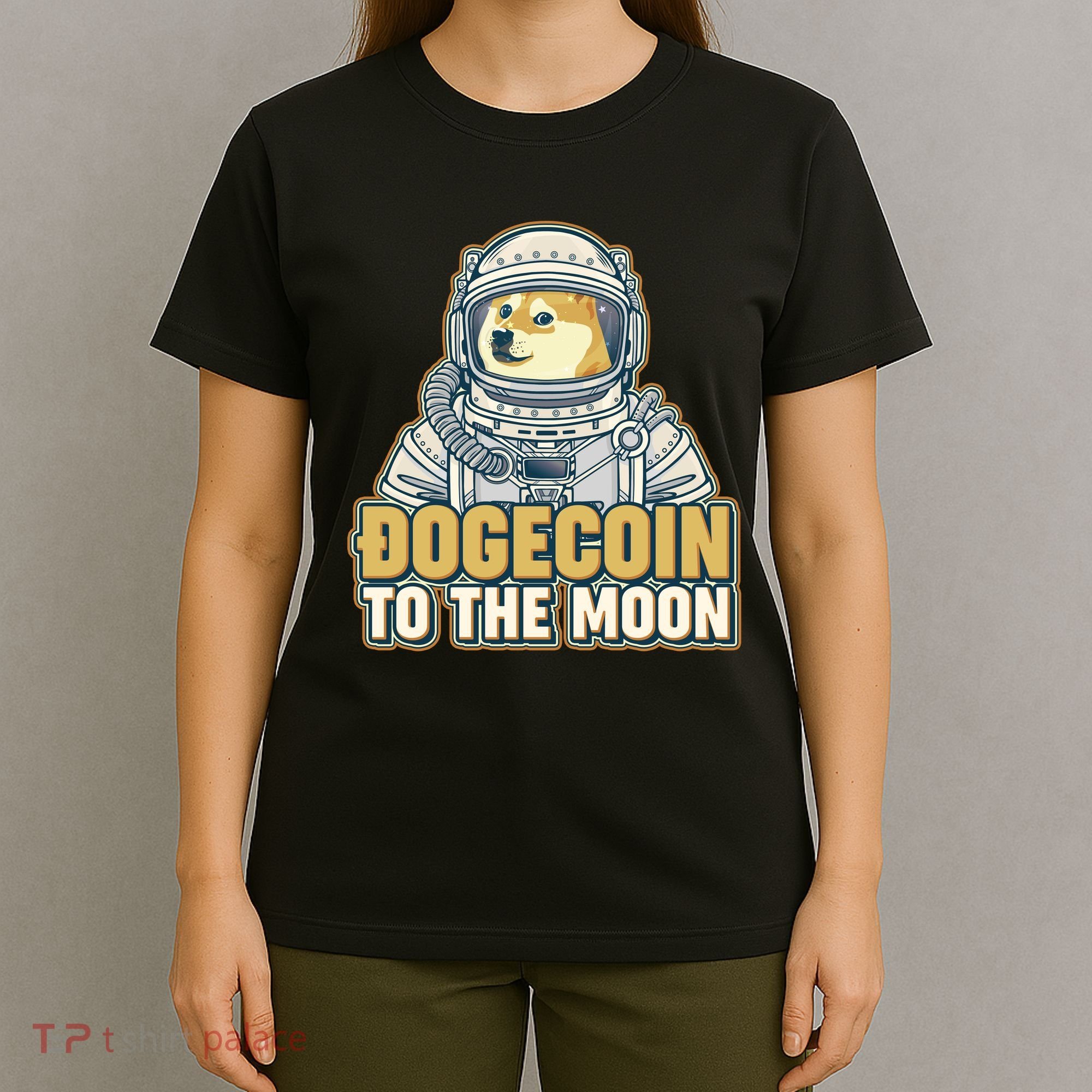 Astronaut Dogecoin To The Moon Crypto T-Shirt