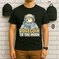 Astronaut Dogecoin To The Moon Crypto T-Shirt thumb 6