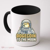Astronaut Dogecoin To The Moon Crypto Coffee Mug thumb 0