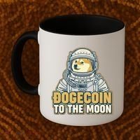 Astronaut Dogecoin To The Moon Crypto Coffee Mug thumb 2