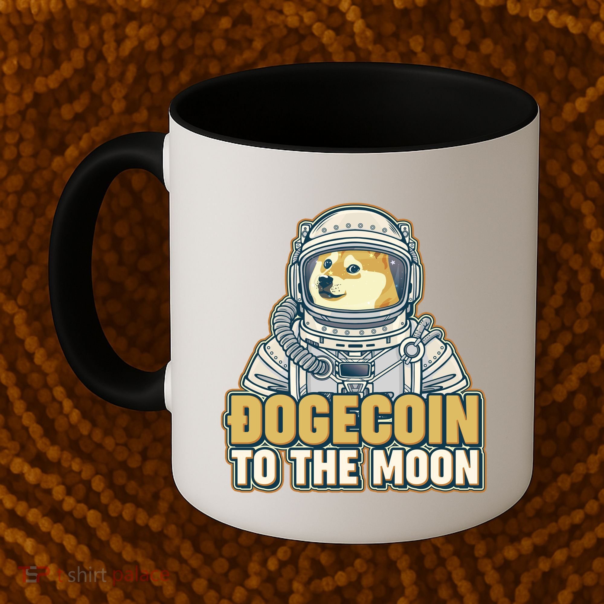 Astronaut Dogecoin To The Moon Crypto Coffee Mug