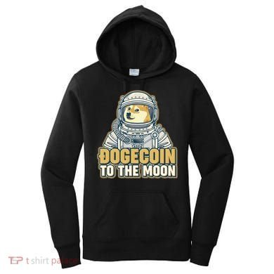 Astronaut Dogecoin To The Moon Crypto Women's Hoodie