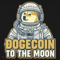 Astronaut Dogecoin To The Moon Crypto Ornament thumb 1