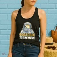 Astronaut Dogecoin To The Moon Crypto Women's Tank Top thumb 2