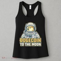 Astronaut Dogecoin To The Moon Crypto Women's Tank Top thumb 3