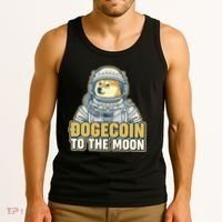 Astronaut Dogecoin To The Moon Crypto Tank Top thumb 3