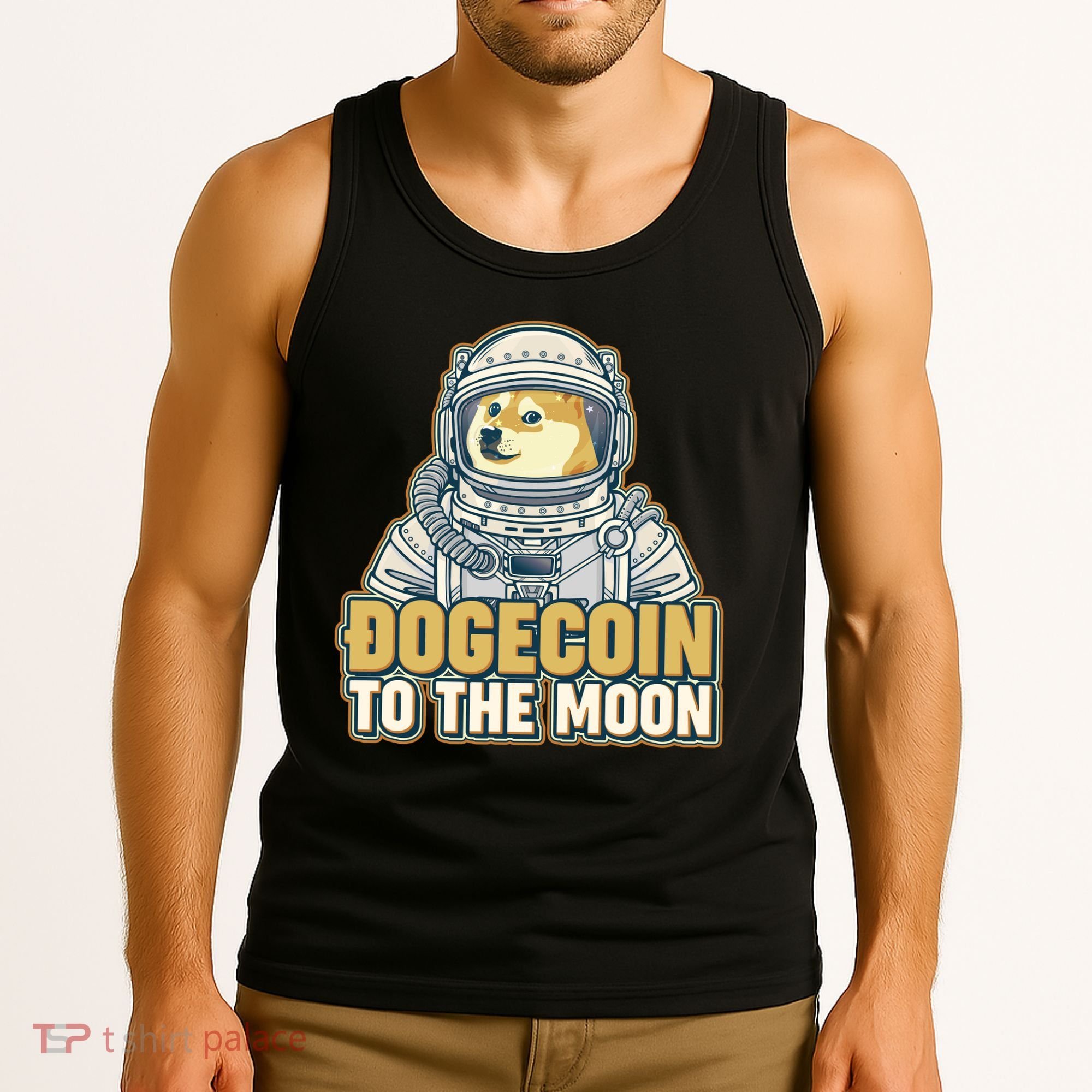 Astronaut Dogecoin To The Moon Crypto Tank Top