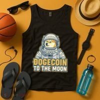 Astronaut Dogecoin To The Moon Crypto Tank Top thumb 4