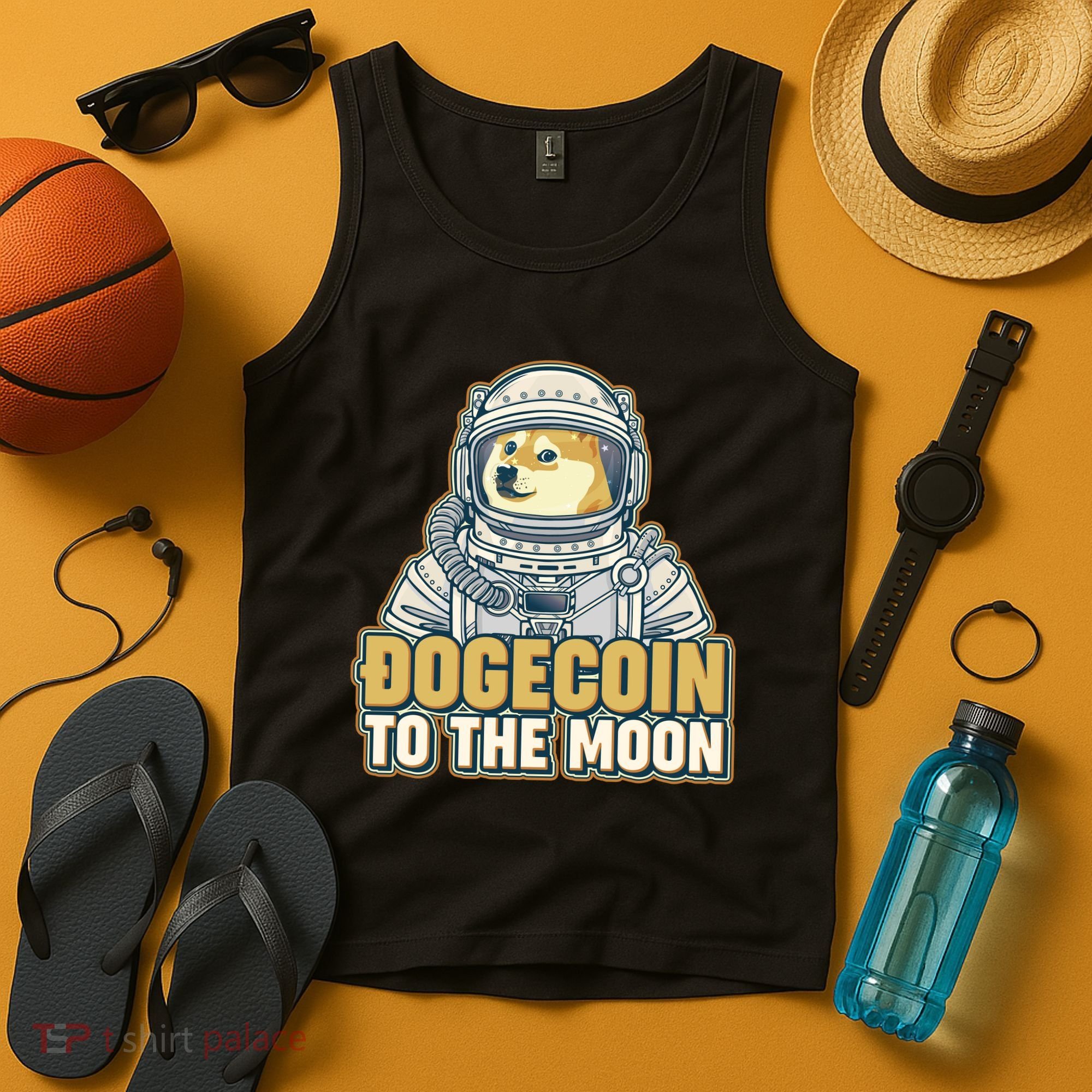 Astronaut Dogecoin To The Moon Crypto Tank Top