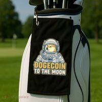 Astronaut Dogecoin To The Moon Crypto Golf Towel thumb 2