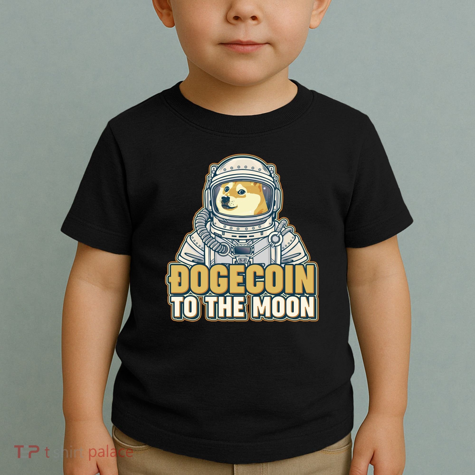 Astronaut Dogecoin To The Moon Crypto Toddler T-Shirt