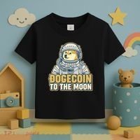 Astronaut Dogecoin To The Moon Crypto Toddler T-Shirt thumb 3