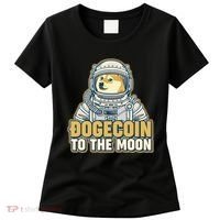Astronaut Dogecoin To The Moon Crypto Women's T-Shirt thumb 0