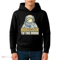 Astronaut Dogecoin To The Moon Crypto Kids Hoodie thumb 4