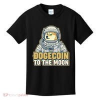 Astronaut Dogecoin To The Moon Crypto Kids T-Shirt thumb 0