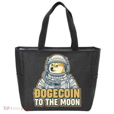 Astronaut Dogecoin To The Moon Crypto Tote Bag