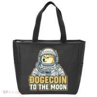 Astronaut Dogecoin To The Moon Crypto Tote Bag thumb 0