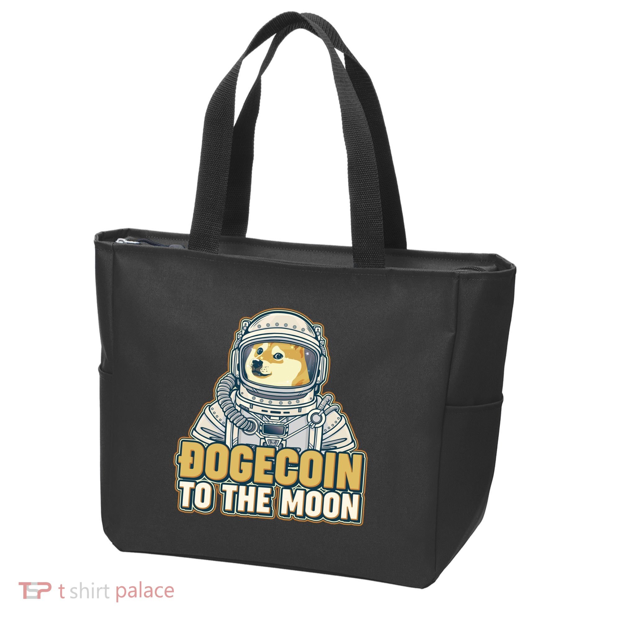 Astronaut Dogecoin To The Moon Crypto Tote Bag