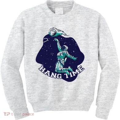 Astronaut Hang Time Basketball Kids Sweatshirt
